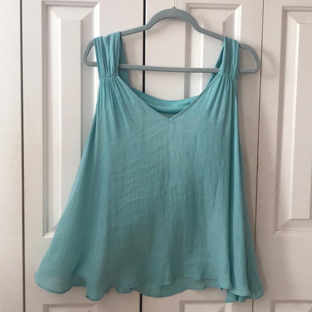Plus Size Flowy Summer Light Blue Top - Picture 1 of 6